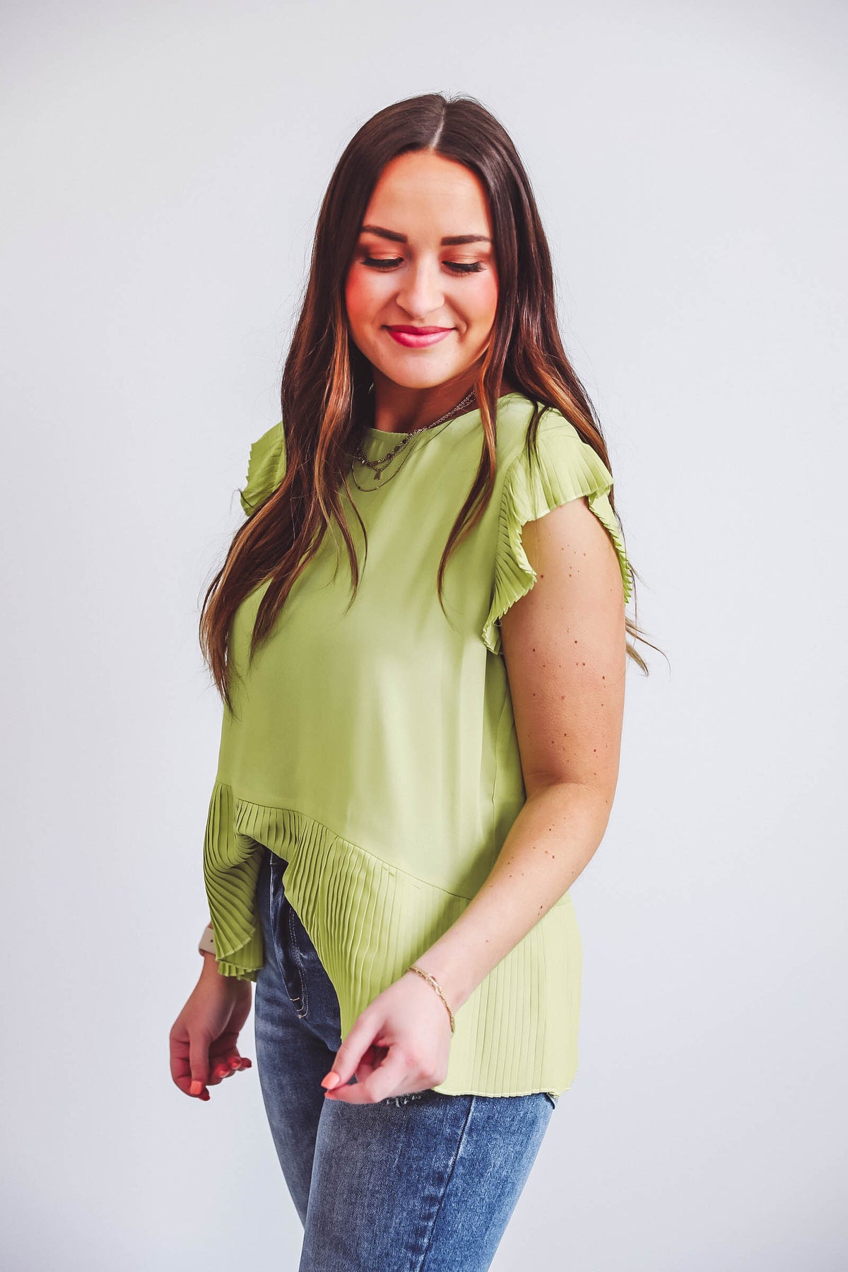 Heather Top-Lime