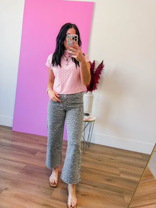 Ari Polka Dot Top-Pink