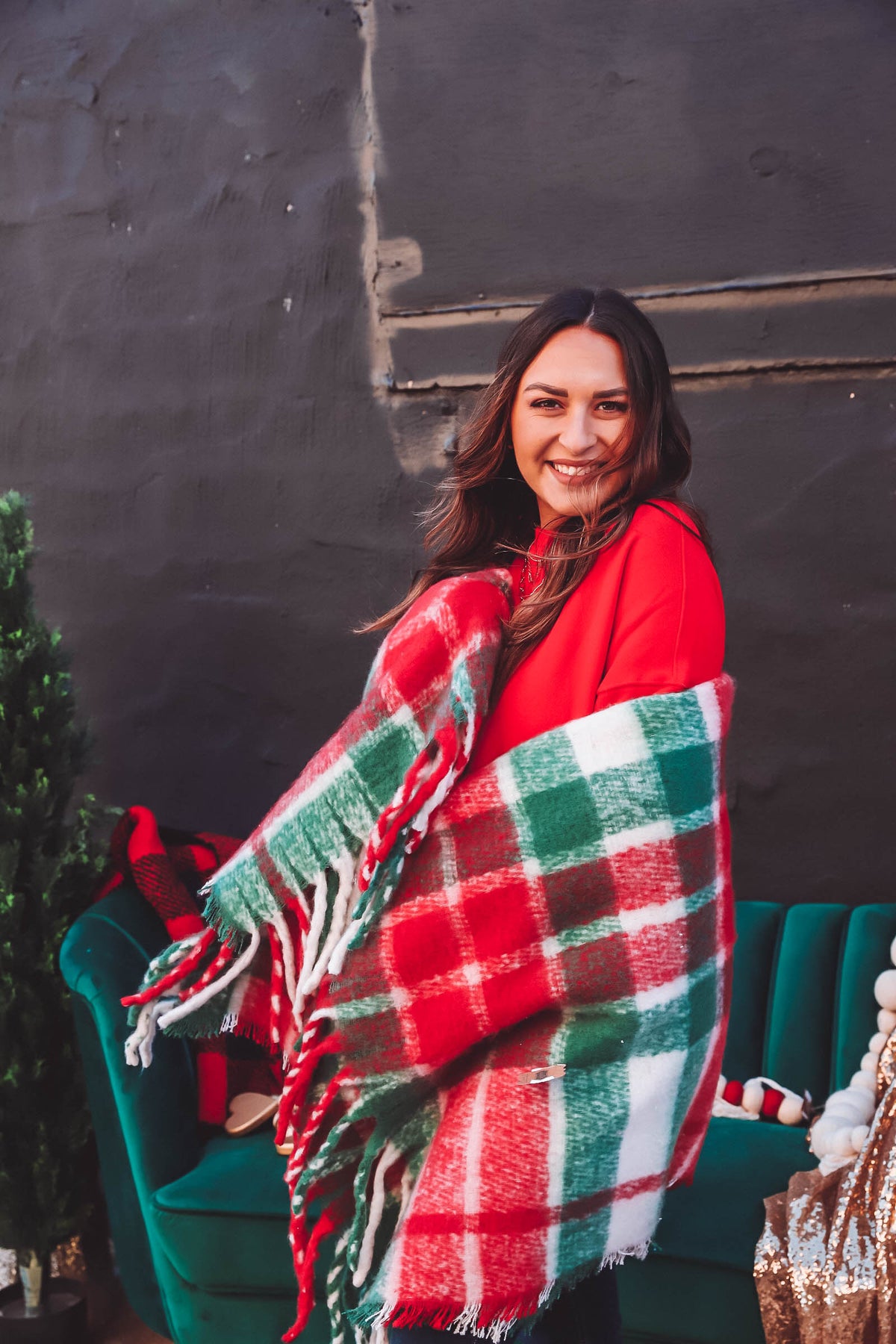 Red & Green Plaid Blanket
