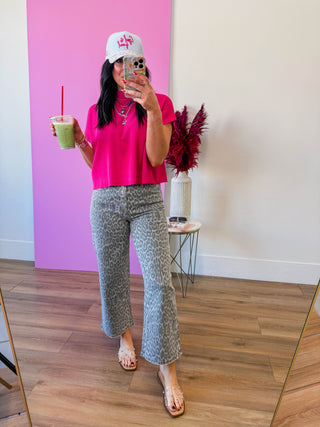 Elladee Knit Top-Hot Pink