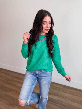 Macey Sweater-Kelly Green