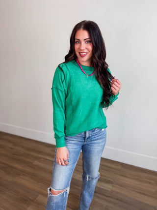 Macey Sweater-Kelly Green