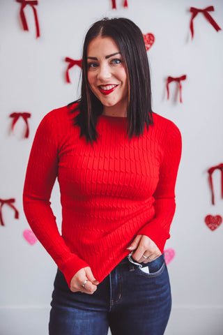 Shauna Sweater-Red