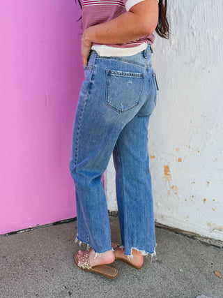Vee High Rise Wide Leg Denim