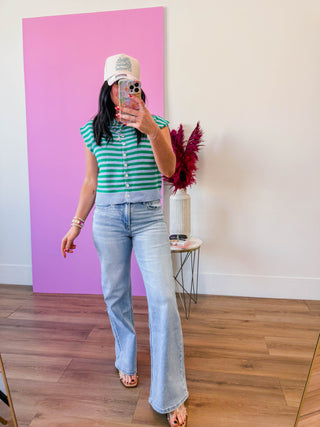Heartbreaker Striped Sweater Vest-Blue