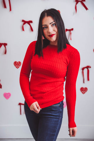 Shauna Sweater-Red