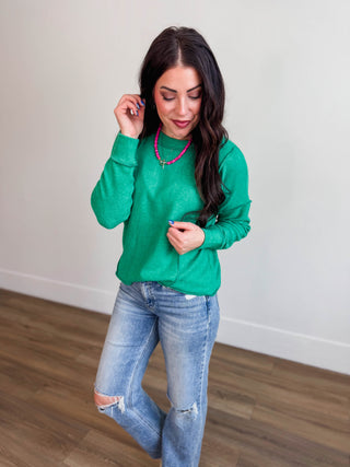 Macey Sweater-Kelly Green