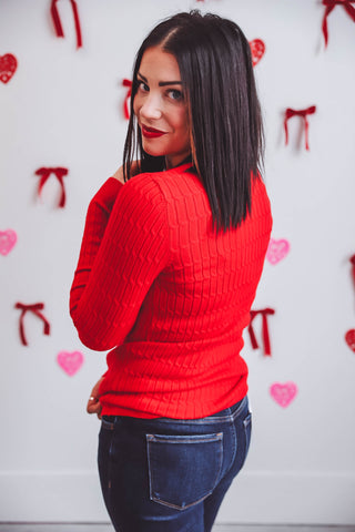 Shauna Sweater-Red