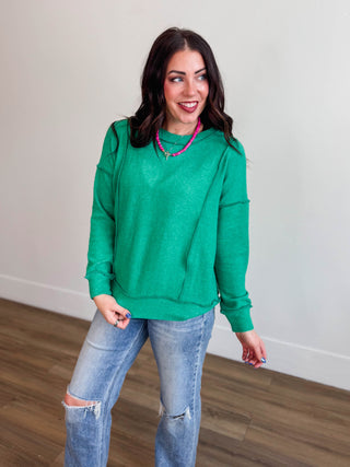 Macey Sweater-Kelly Green