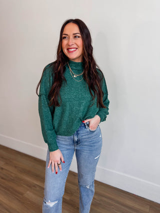Callie Sweater-Dark Green