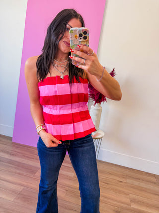 Lila Striped Top