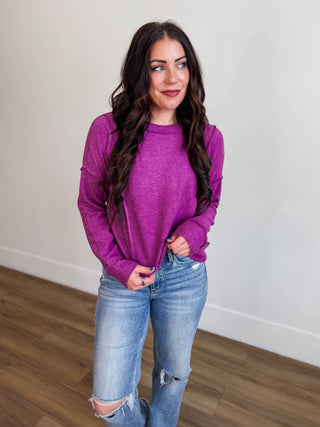 Macey Sweater-Light Plum