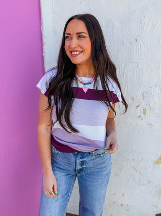 Julia Striped Knit Top