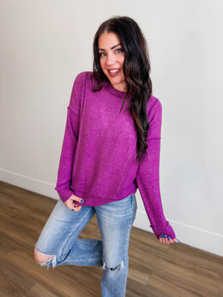 Macey Sweater-Light Plum