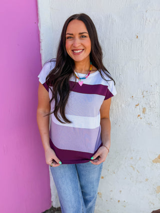 Julia Striped Knit Top
