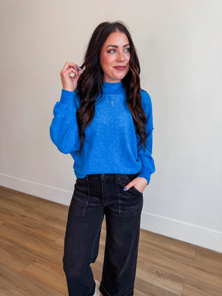 Callie Sweater-Ocean Blue