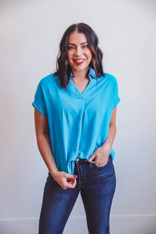 Rowan Top-Turquoise