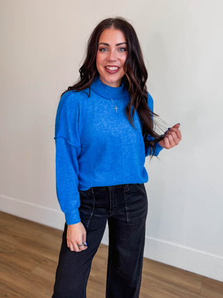 Callie Sweater-Ocean Blue