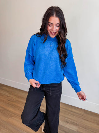 Callie Sweater-Ocean Blue