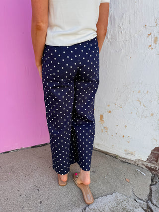Spotted In Style Pants-Navy