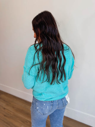 Macey Sweater-Turquoise