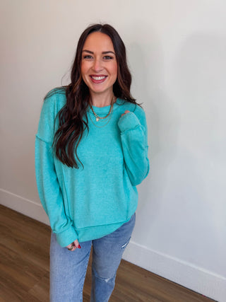 Macey Sweater-Turquoise