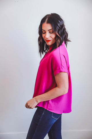 Rowan Top-Magenta