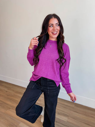 Karson Sweater-Light Plum