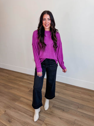 Karson Sweater-Light Plum