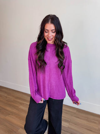 Karson Sweater-Light Plum