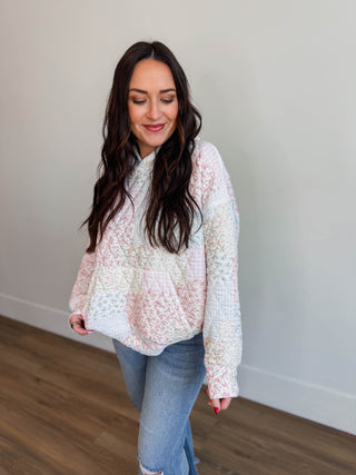 Patchwork Quilted Hoodie