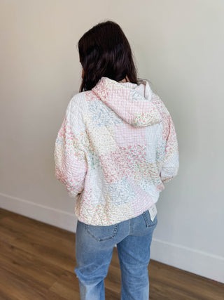 Patchwork Quilted Hoodie