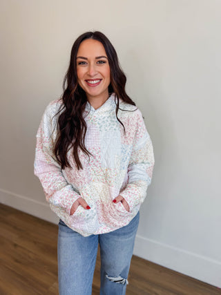 Patchwork Quilted Hoodie