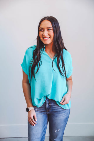 Rowan Top-Aqua