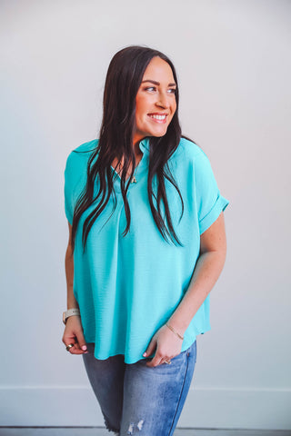 Rowan Top-Aqua