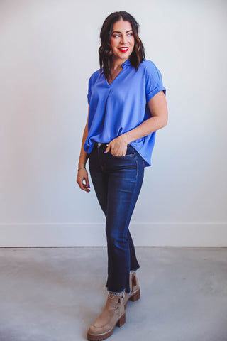 Rowan Top-Cobalt Blue