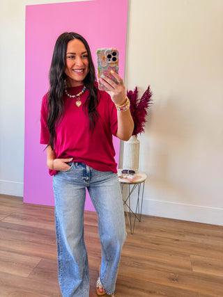 Kenzie Tee-Plum Pink