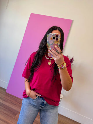 Kenzie Tee-Plum Pink