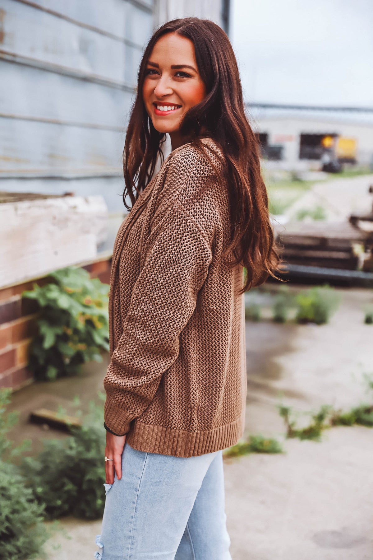 Levi Full Zip Sweater-Mocha