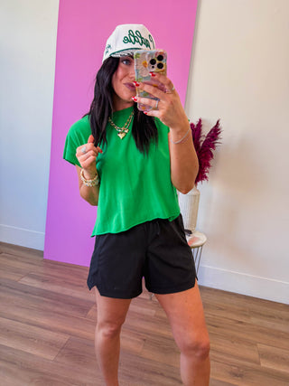 Macey Active Shorts-Black