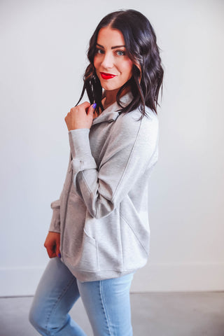 Hailey Jacket-Heather Grey