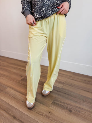 Power Play Track Pants-Yellow Glow