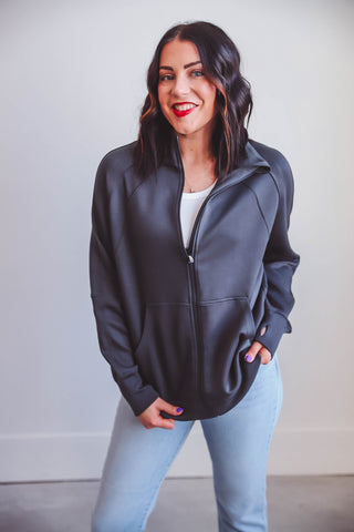 Hailey Jacket-Charcoal