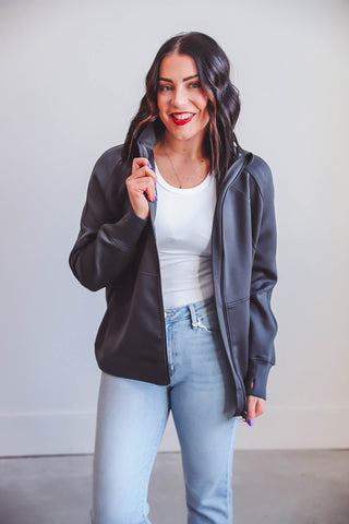 Hailey Jacket-Charcoal