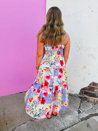 Pretty In Patchwork Midi Dress
