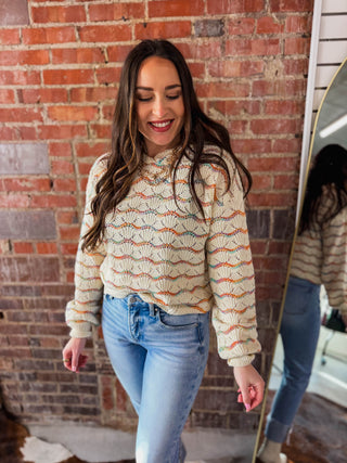 Happy Hues Hooded Sweater