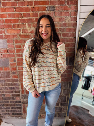 Happy Hues Hooded Sweater