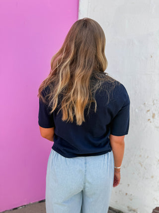 Tatum Knit Top-Midnight