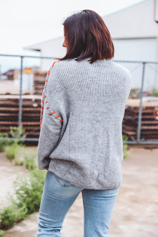 Teddy Sweater-Heather Grey