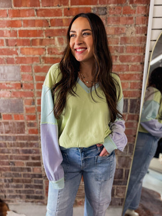 Josie Color Block Pullover